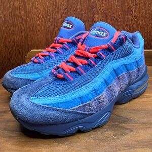 Nike Air Max 95 Dynamic Flywire Blue Pink Running Shoes Women’s Size 7Y / 8.5W